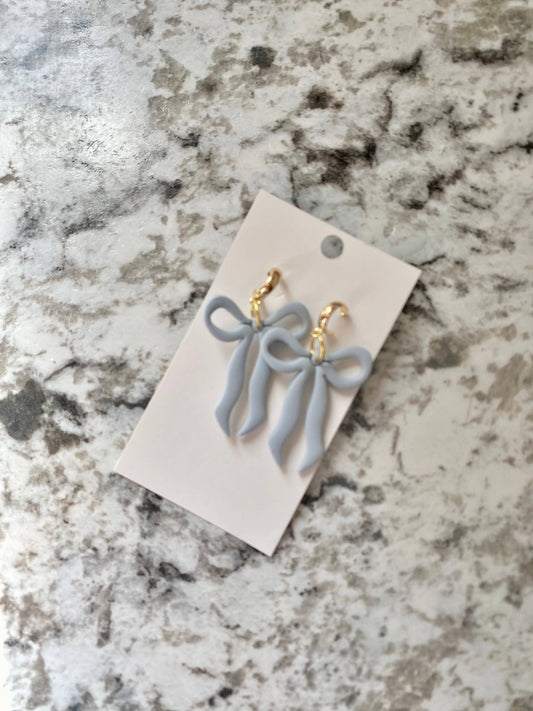 Dainty Bow Dangle Earrings 