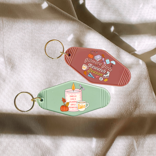 Gilmore Girls Fall Elements Keychain Dusty Rose