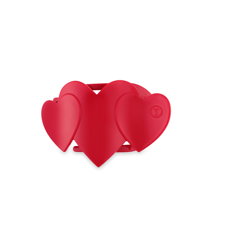 Teleties Red Heart Flat Clip Tiny ONE LEFT