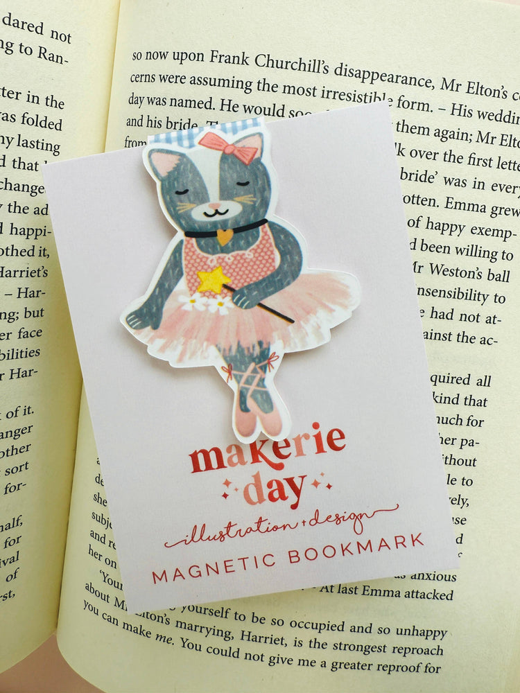PRE-ORDER 12/1 ETA Ballerina Kitty Magnetic Bookmark