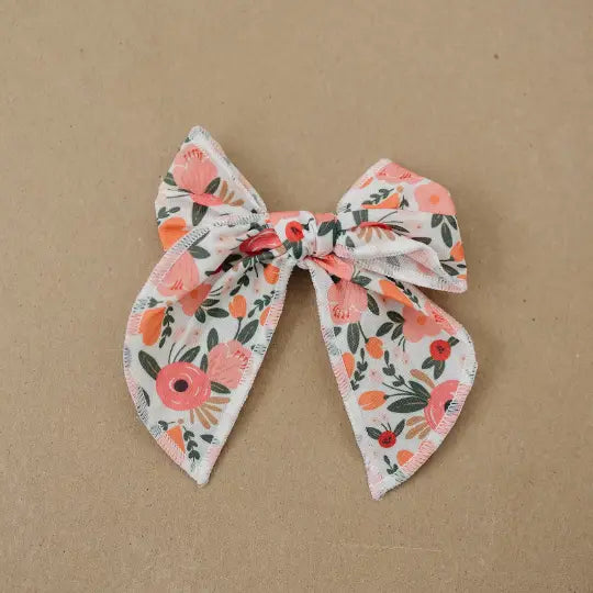 Everlasting Lovely Floral Cotton Bow