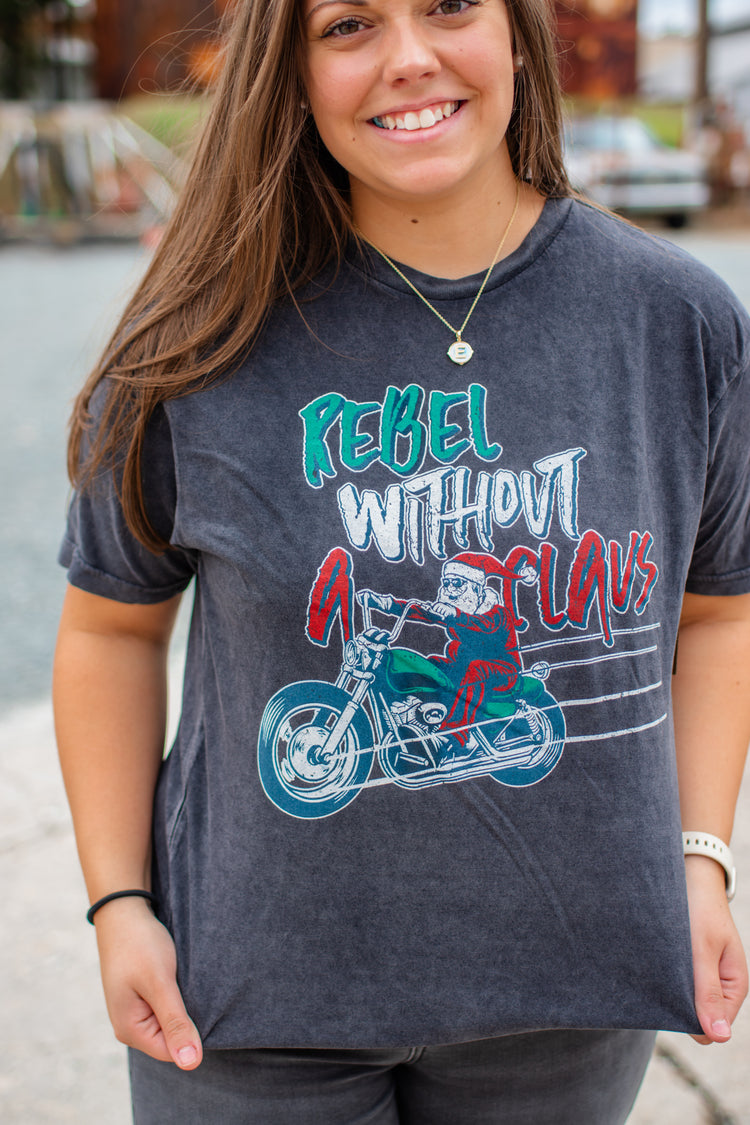 Rebel Without A Claus Tee
