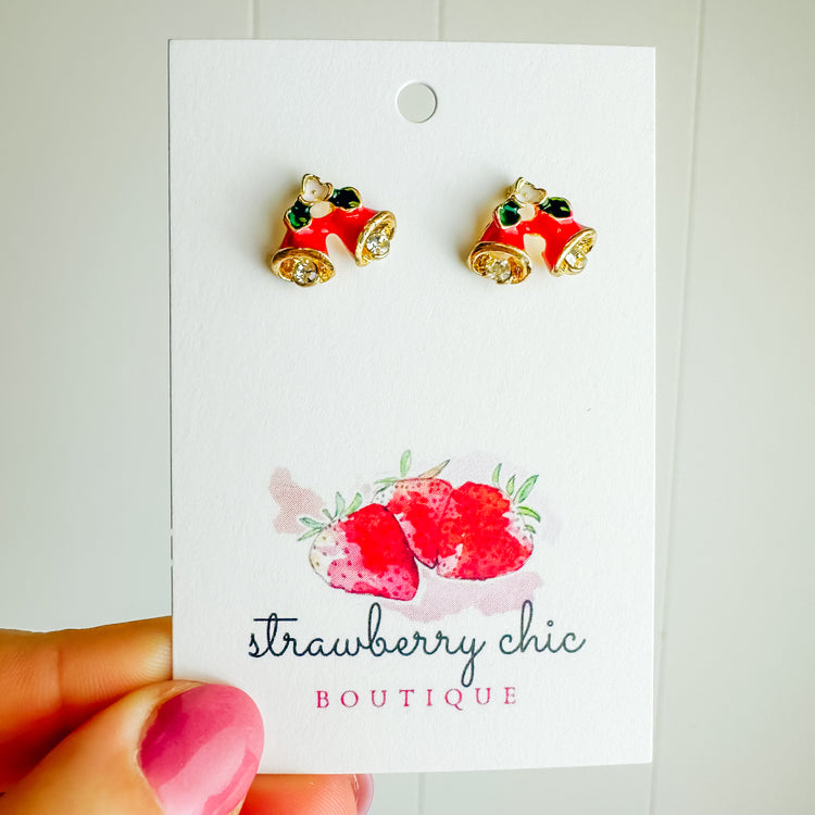 Mistletoe Bells Stud Earring