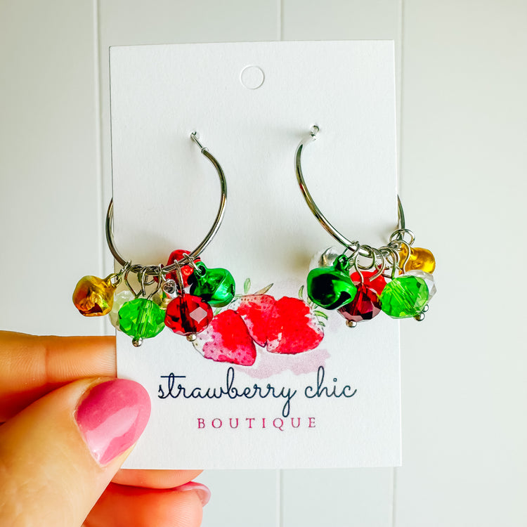 Beads & Bells Hoop Earrings