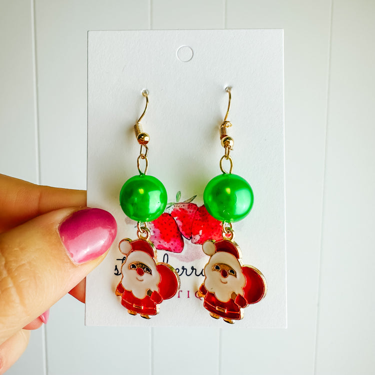 Santa Bag & Ornament Dangle Earring