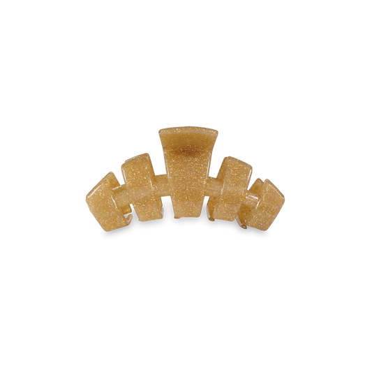 Classic Gold Glitter Tiny Hair Clip Teleties