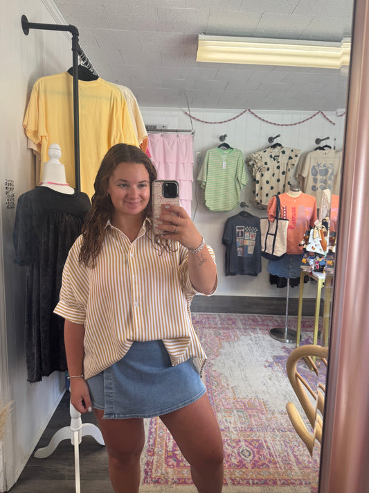 Wrap Denim Skort
