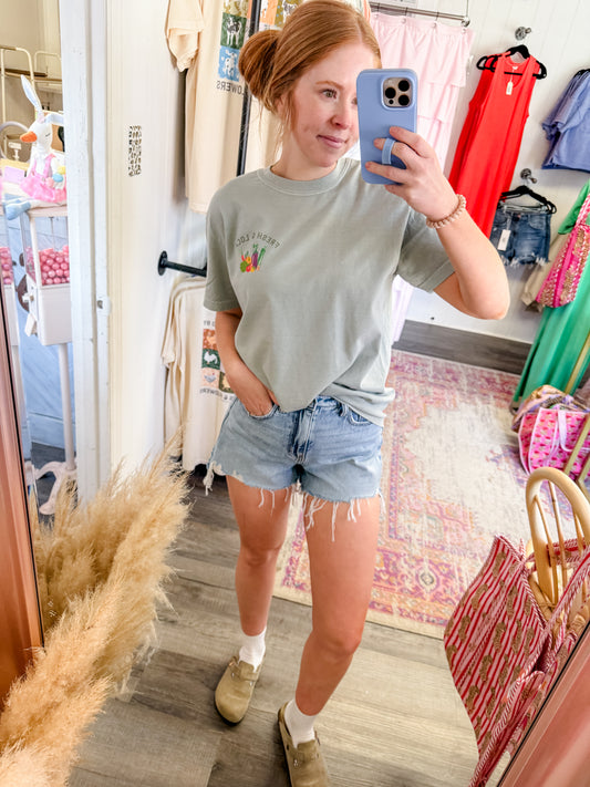 Zenana Light Wash Denim Shorts