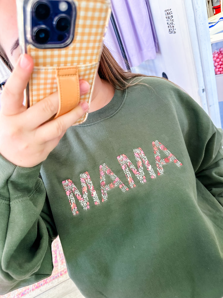 MAMA Floral Sweatshirt