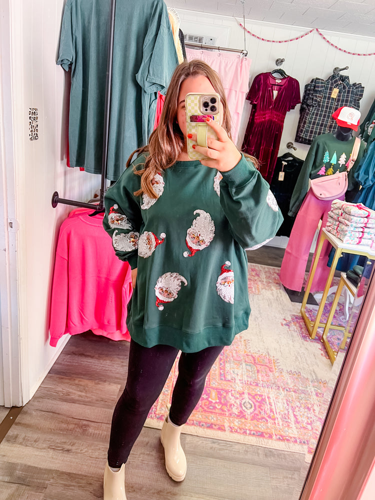 Santa Baby Sweatshirt Green