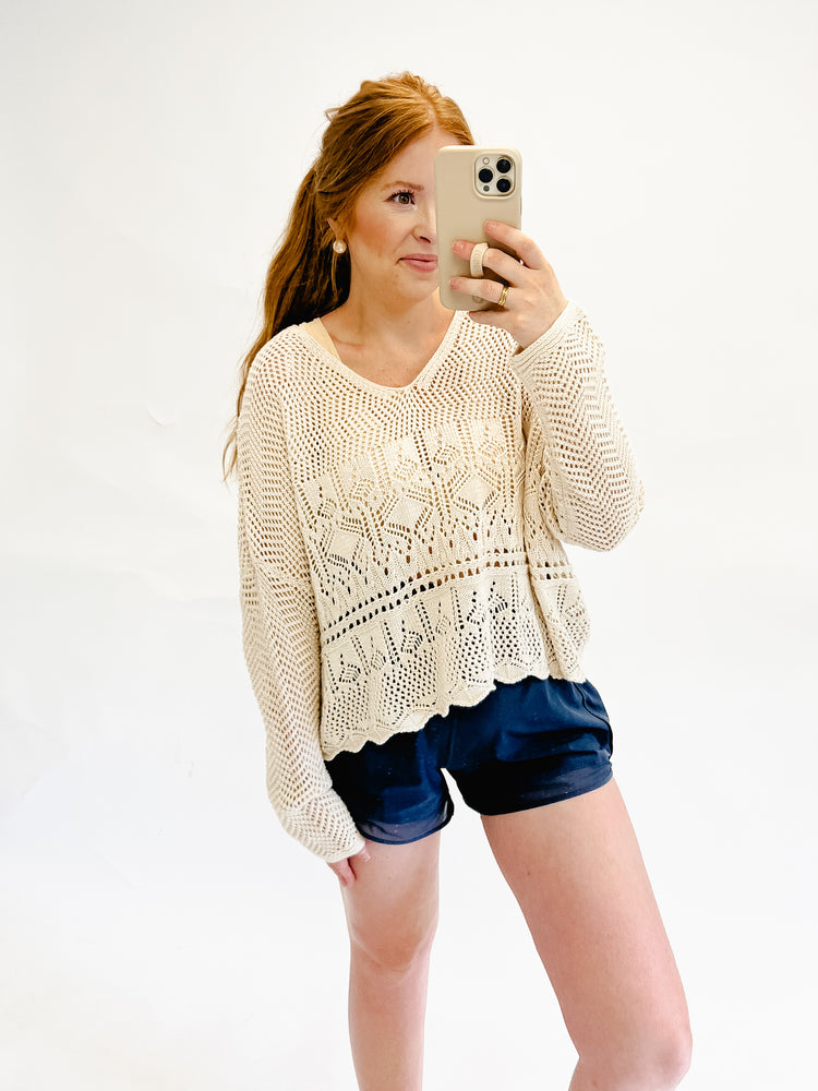 Palm Trees Sweater Top