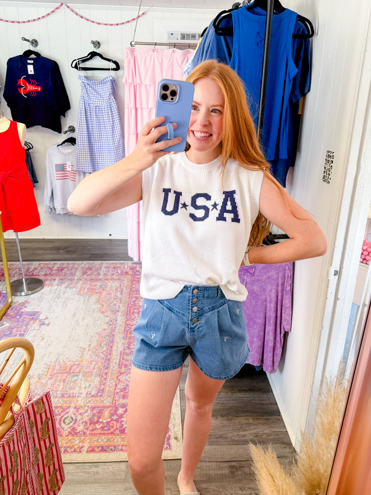 USA Babe Sweater ONE SMALL LEFT