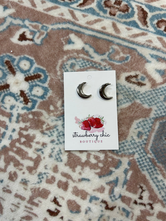 Moon Stud Earrings ONE LEFT