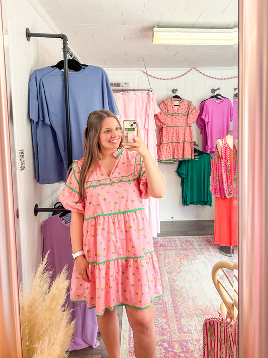 Pink Floral Dress