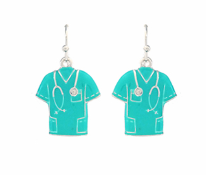 3D Epoxy Nurse Uniform Earring