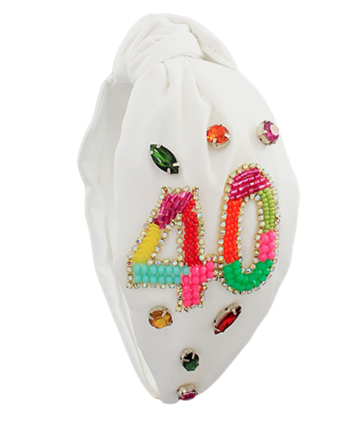 "Fabulous 40" Knoted Head Band