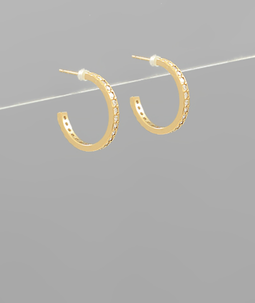 Studded Stone Hypoallergenic Earrings