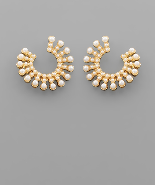 Pearl Stud Round Earrings