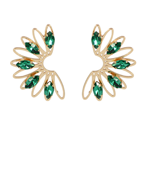 Wing Style Jewel Studded Earrings