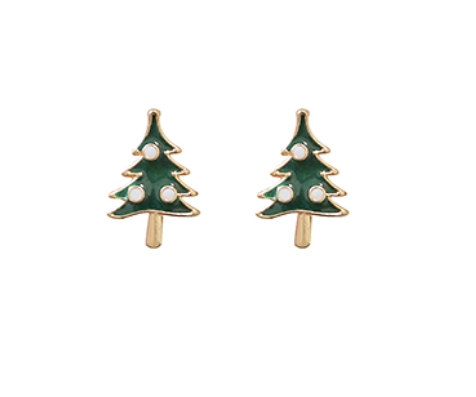 Christmas Tree Stud Earrings