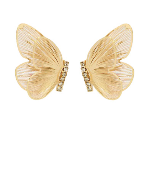 3D Filigree Butterfly Earrings