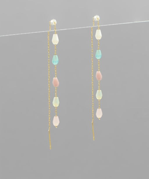 Glass Beads Dangle Chain-Multi