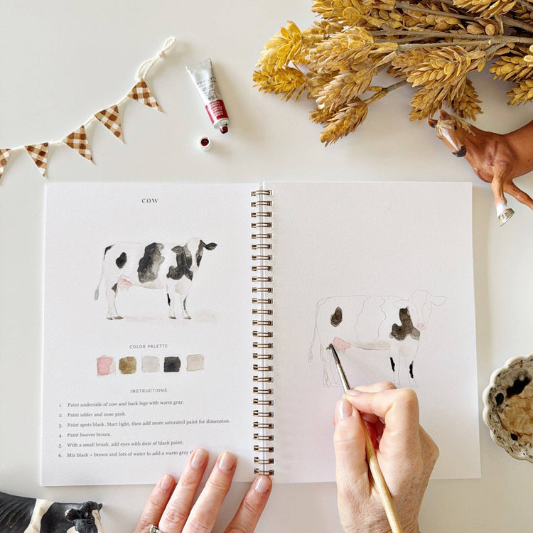 PRE-ORDER 11/21 ETA  Farm watercolor workbook