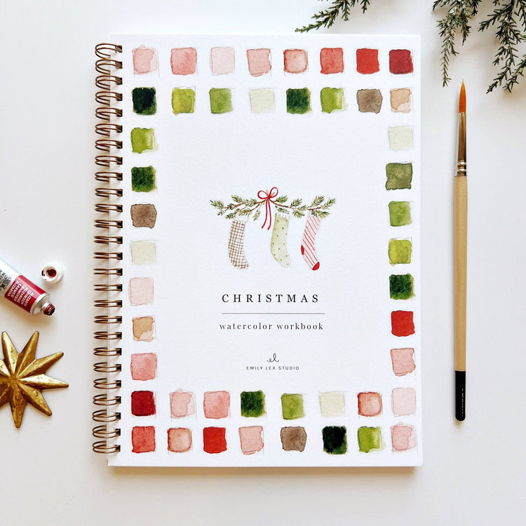 PRE-ORDER 11/21 ETA  Christmas watercolor workbook