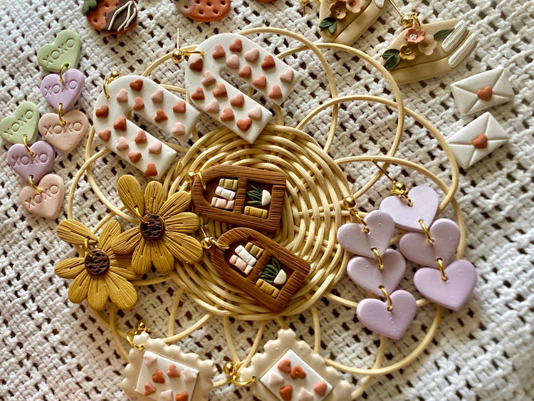 Bookshelf Dangle Earrings ONE LEFT