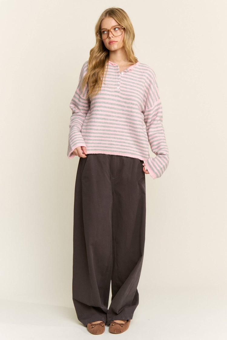 1/12 PRE-ORDER Pink Striped Pullover