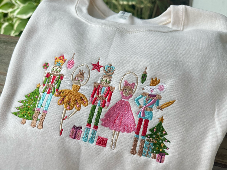 The Nutcracker Christmas Embroidered Crewneck