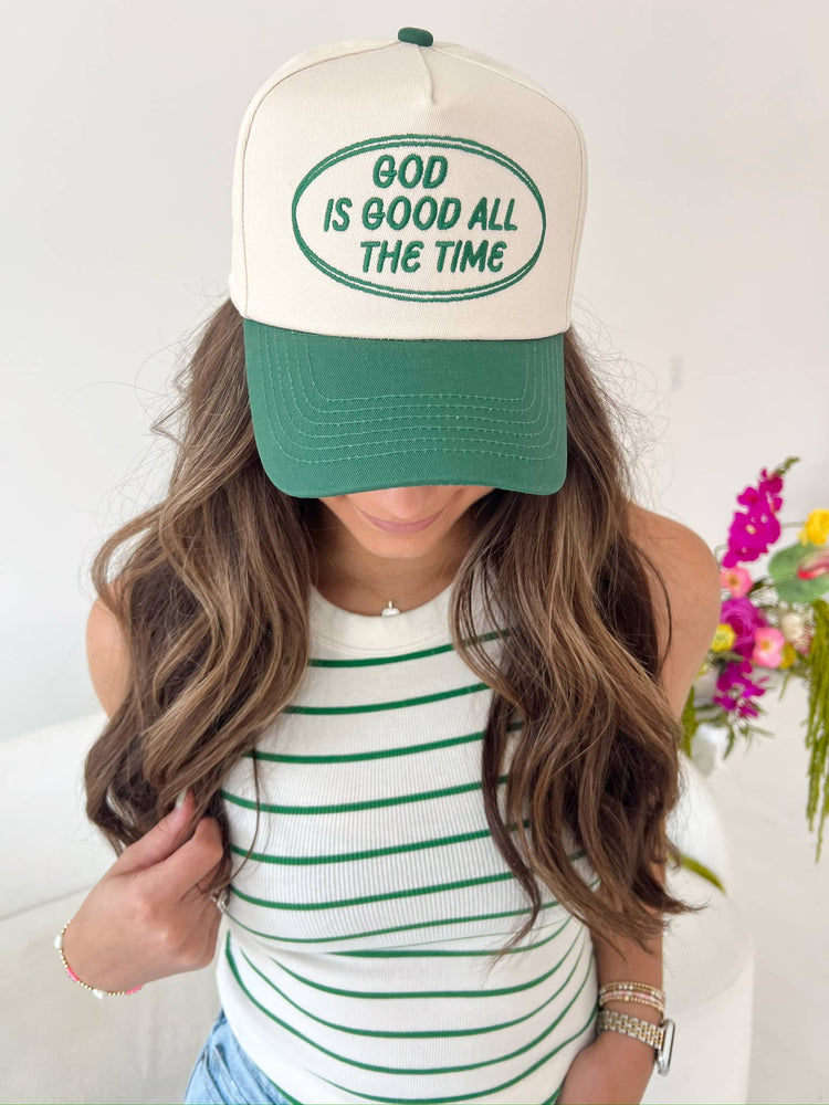God is Good Green Trucker Hat