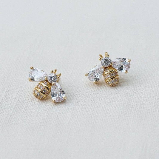 1/14 PRE-ORDER Cubic Zirconia Bee Stud Earrings