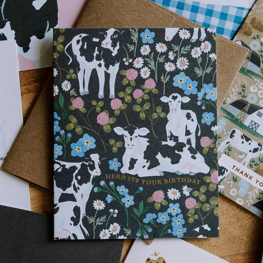 Herd It's Your Birthday Cow Greeting Card