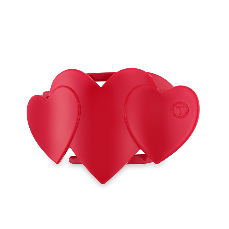 Teleties Red Heart Flat Clip Medium ONE LEFT