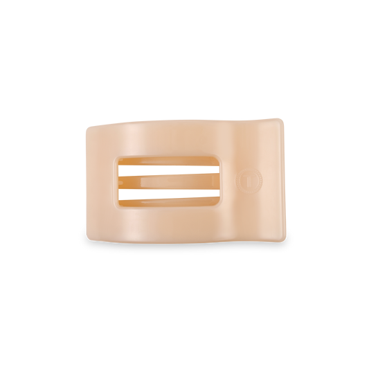 Teleties Small Flat Rectangle Hair Clip Almond Beige