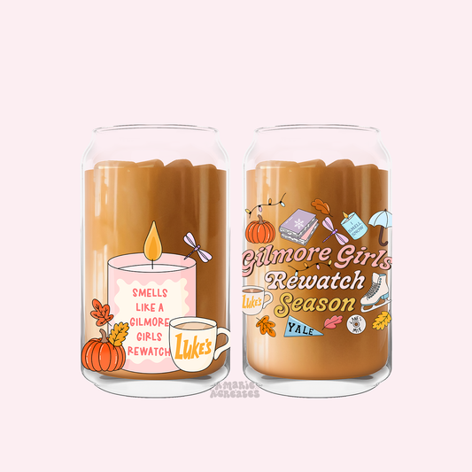 Gilmore Girls Fall Elements Glass Cup 16oz