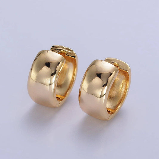 Chubby Minimalist Huggie Hoop Earrings
