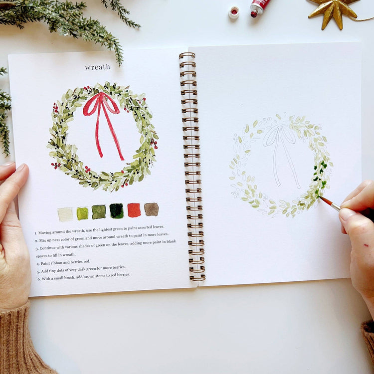 PRE-ORDER 11/21 ETA  Christmas watercolor workbook