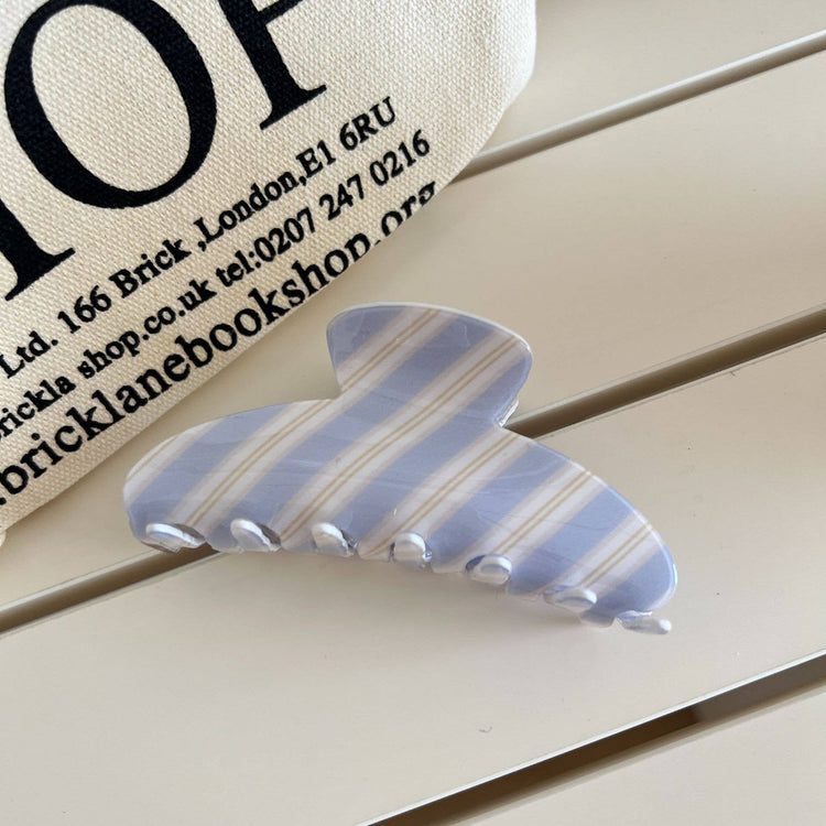 Purple & White Striped Hair Clip PRE-ORDER